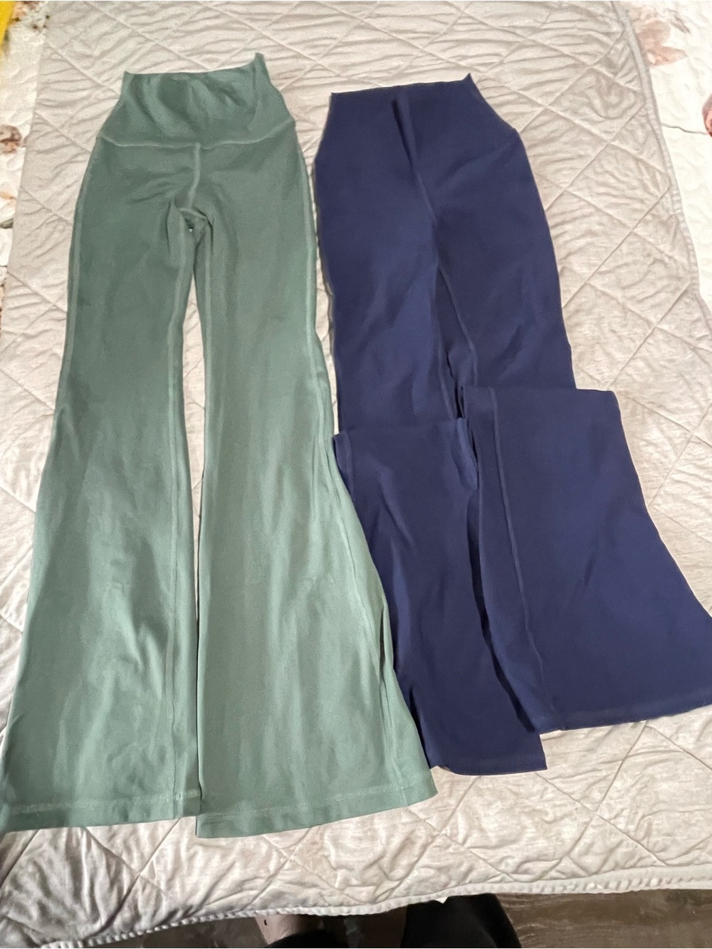 Gilly Hicks Wide-Leg High-Rise Pants Duo - Sage Green & Navy